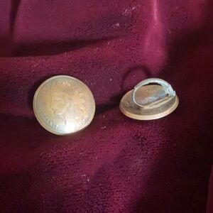 Vintage copper Indian head  penny - genuine Coin Earrings -